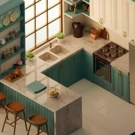 G-Shaped Kitchen